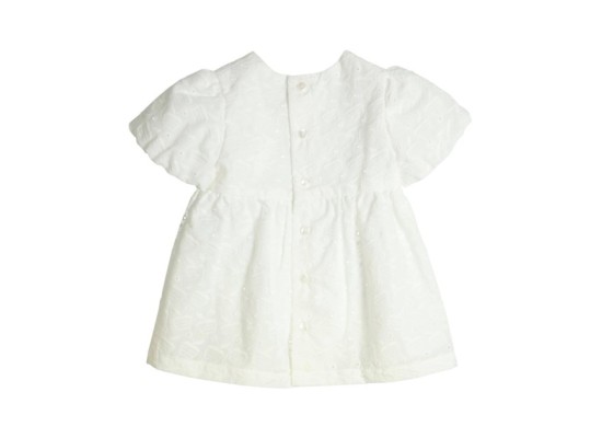 Kleid kurzarm Apfel Lochstickerei