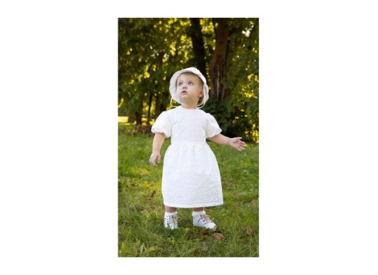 Kleid kurzarm Apfel Lochstickerei