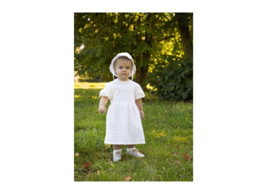 Kleid kurzarm Apfel Lochstickerei