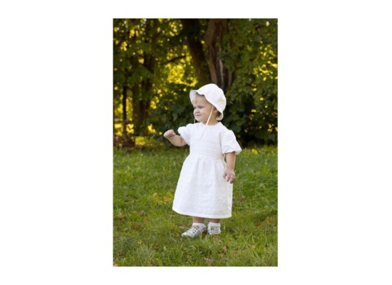 Kleid kurzarm Apfel Lochstickerei