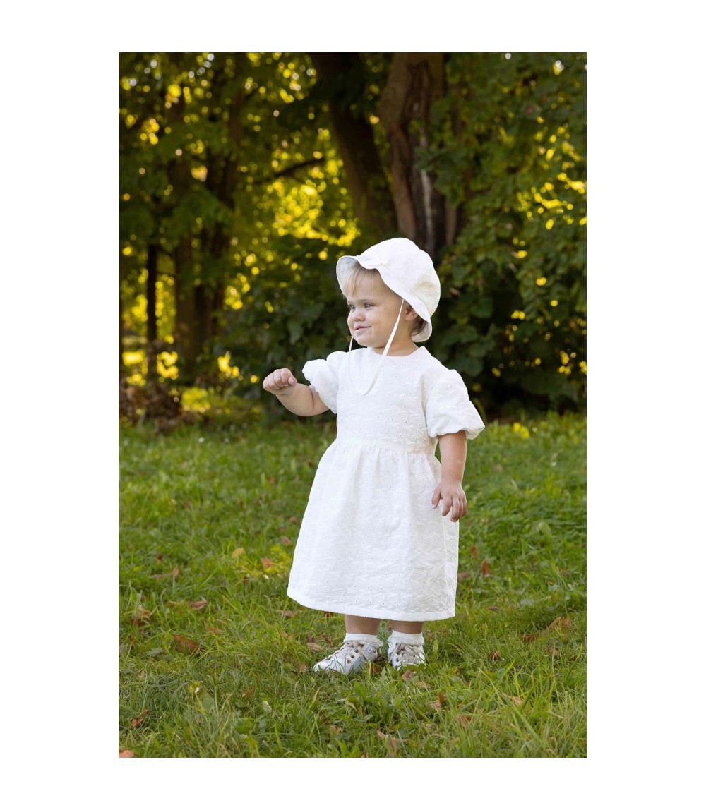 Kleid kurzarm Apfel Lochstickerei