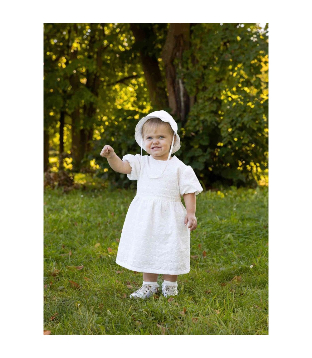 Kleid kurzarm Apfel Lochstickerei