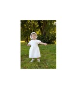 Kleid kurzarm Apfel Lochstickerei