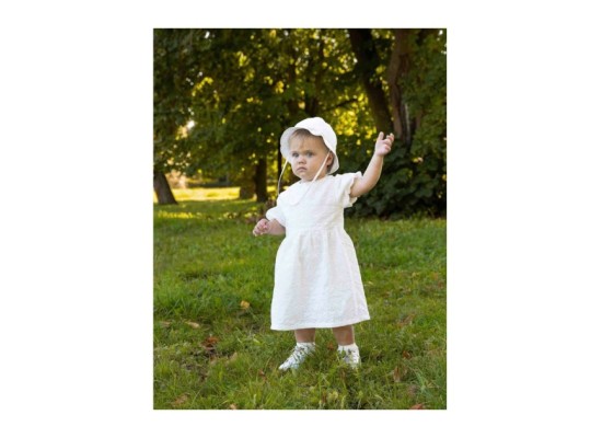 Kleid kurzarm Apfel Lochstickerei