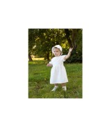 Kleid kurzarm Apfel Lochstickerei