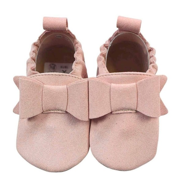 Kinderschuhe RecyStep Schleife altrosa
