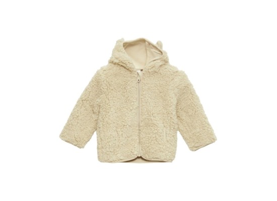 Plüschjacke Kapuze mit Ohren
