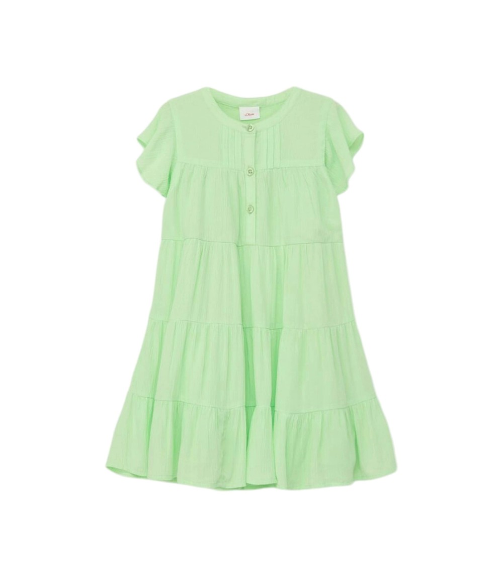 Krepp-Kleid Flügelarm Volant