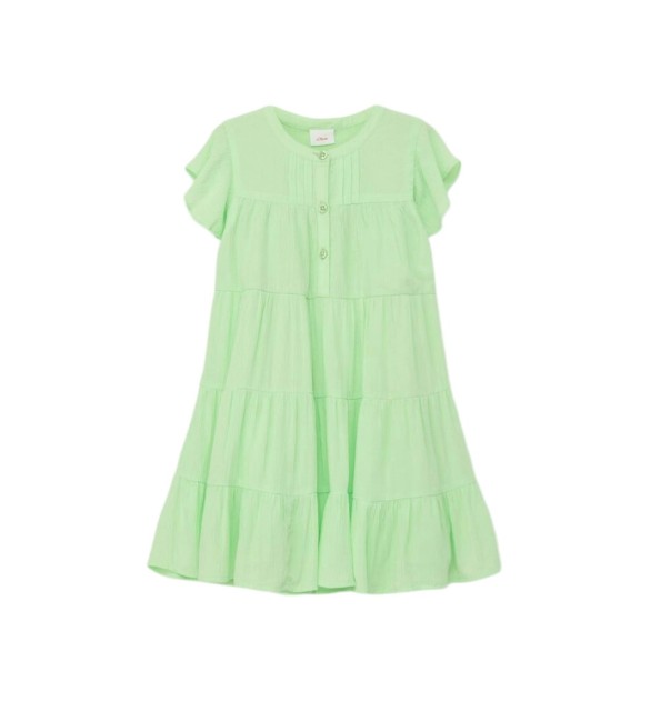 Krepp-Kleid Flügelarm Volant