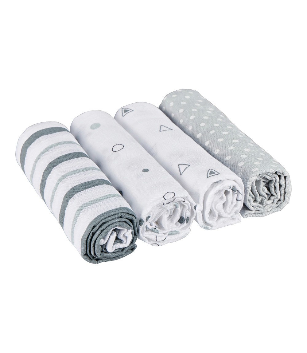 4er-Pack Mullwindeln 80x80 cm