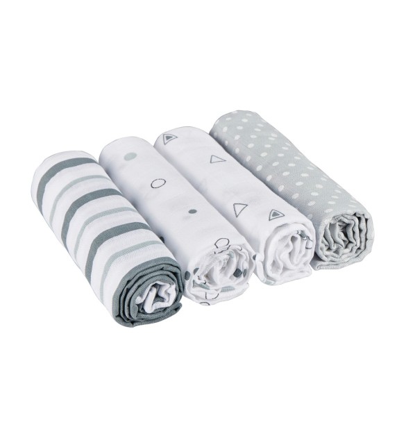 4er-Pack Mullwindeln 80x80 cm