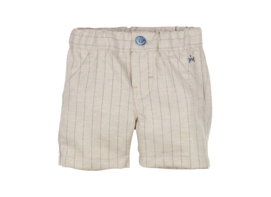 Shorts mit Leinenanteil Nadelstreifen