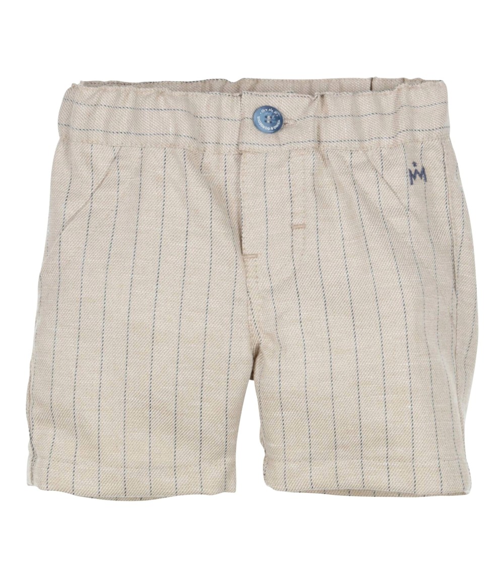 Shorts mit Leinenanteil Nadelstreifen