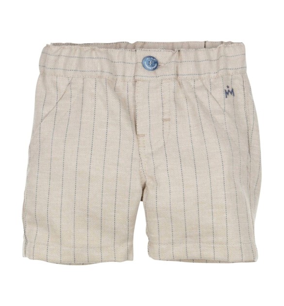 Shorts mit Leinenanteil Nadelstreifen