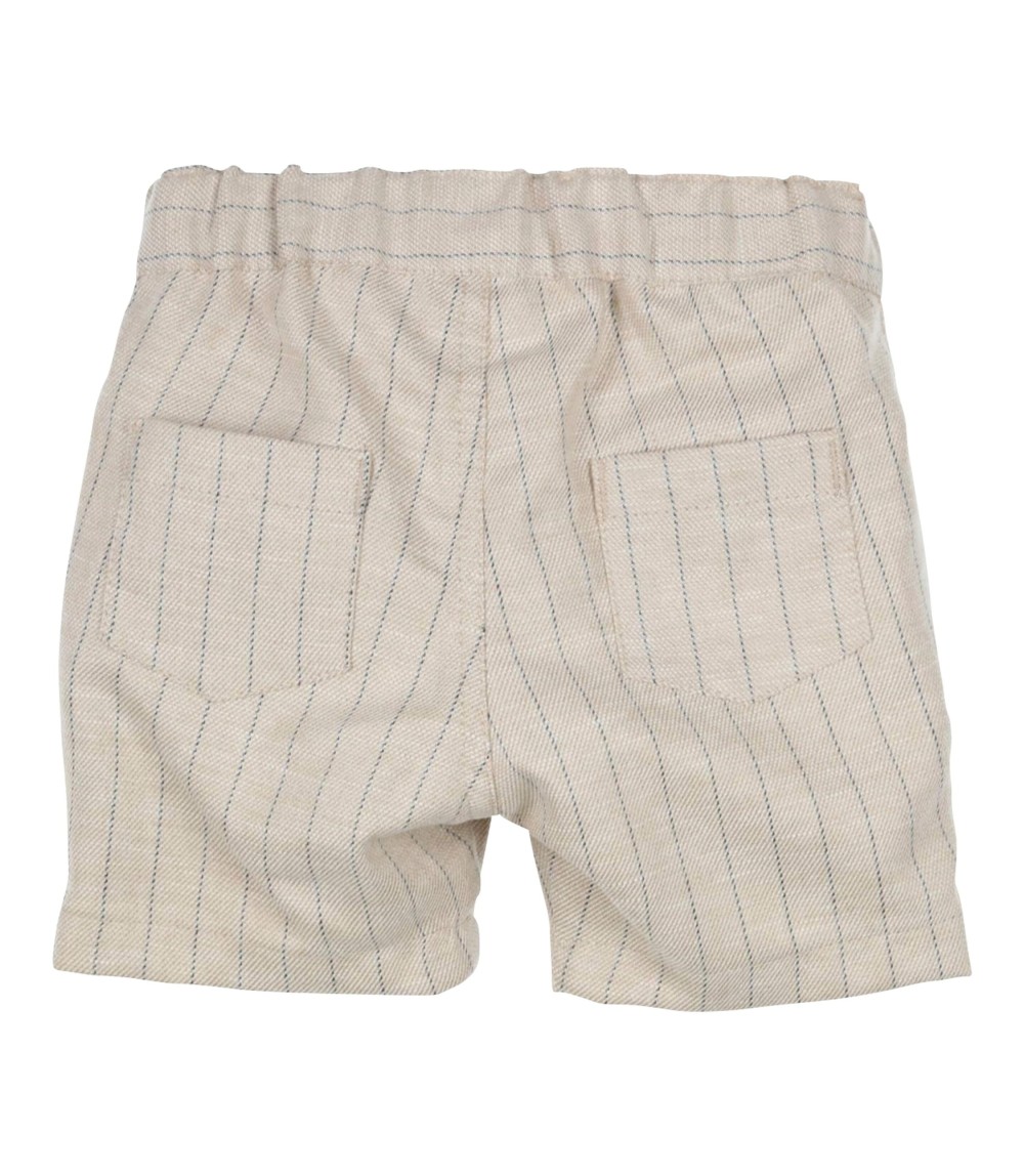 Shorts mit Leinenanteil Nadelstreifen