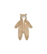 Plüschoverall mit Fuß und Kapuze mit Ohren