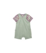 2-tlg. Set T-Shirt und Latzhose kurz Dinos