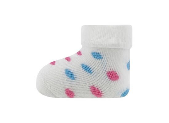 3er-Pack Erstlingssocken Punkte Ringel