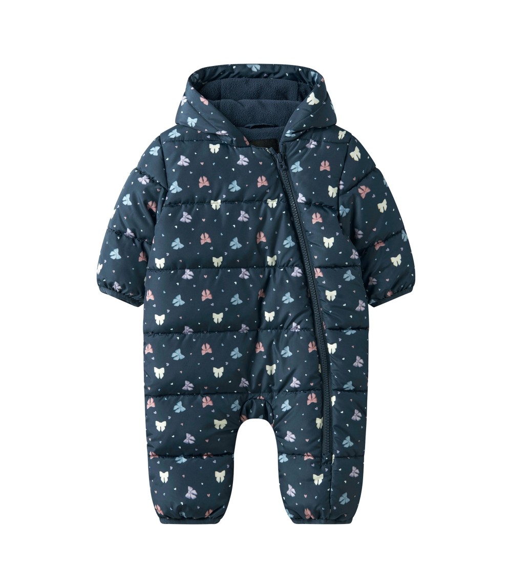 Steppoverall mit Kapuze Schleifen