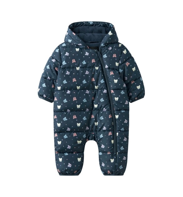 Steppoverall mit Kapuze Schleifen