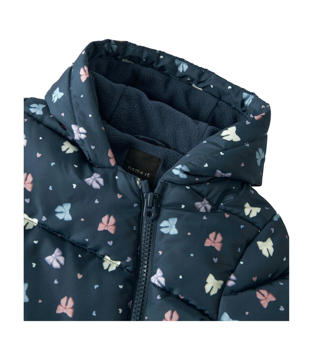 Steppoverall mit Kapuze Schleifen