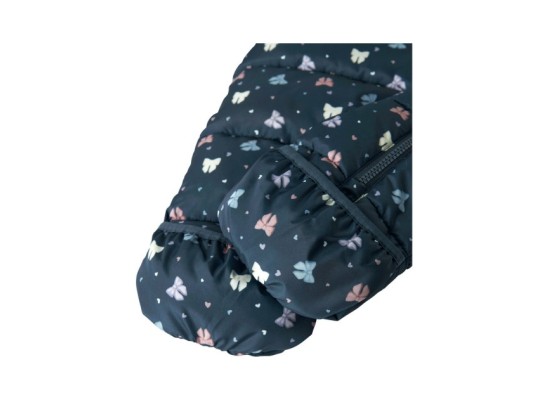 Steppoverall mit Kapuze Schleifen