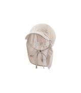 Seersucker-Schirmmütze mit Nacken- und UV-Schutz