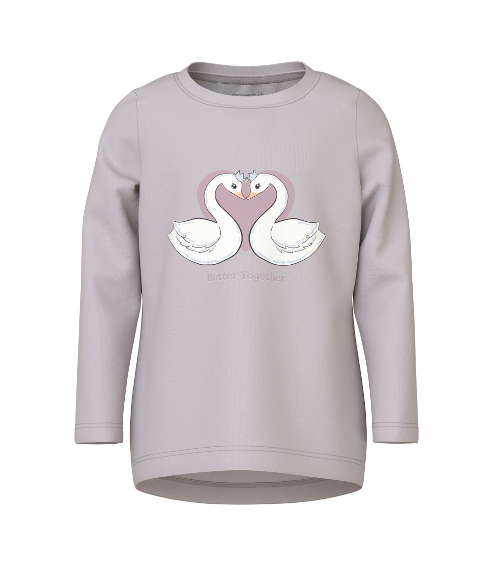 Shirt langarm Schwäne