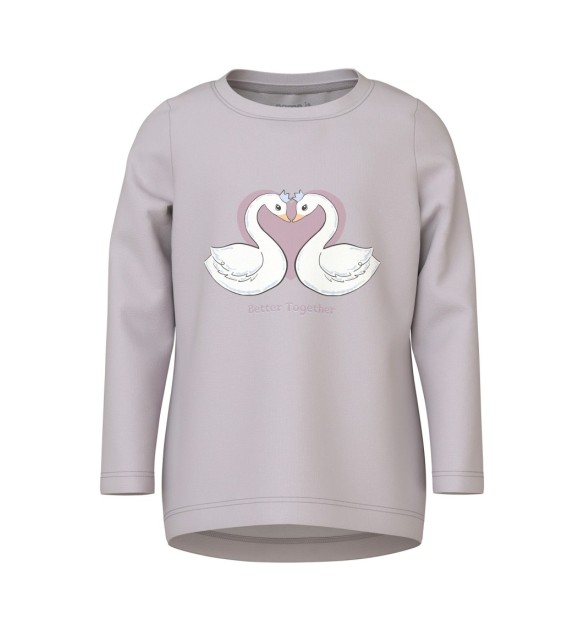 Shirt langarm Schwäne