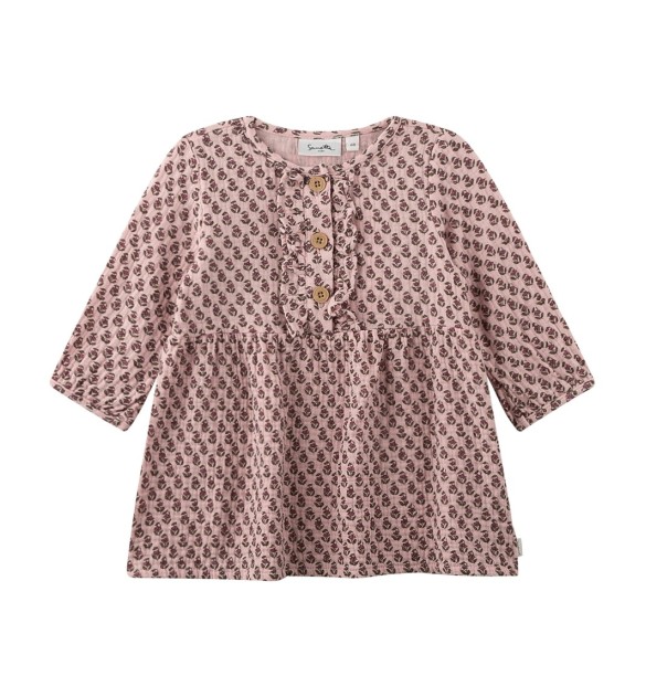 Musselin-Kleid langarm Blumen