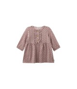 Musselin-Kleid langarm Blumen