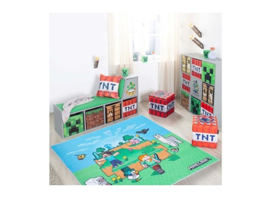 Regal mit 4 Fächern und 5 Türen, Push-Open MINECRAFT