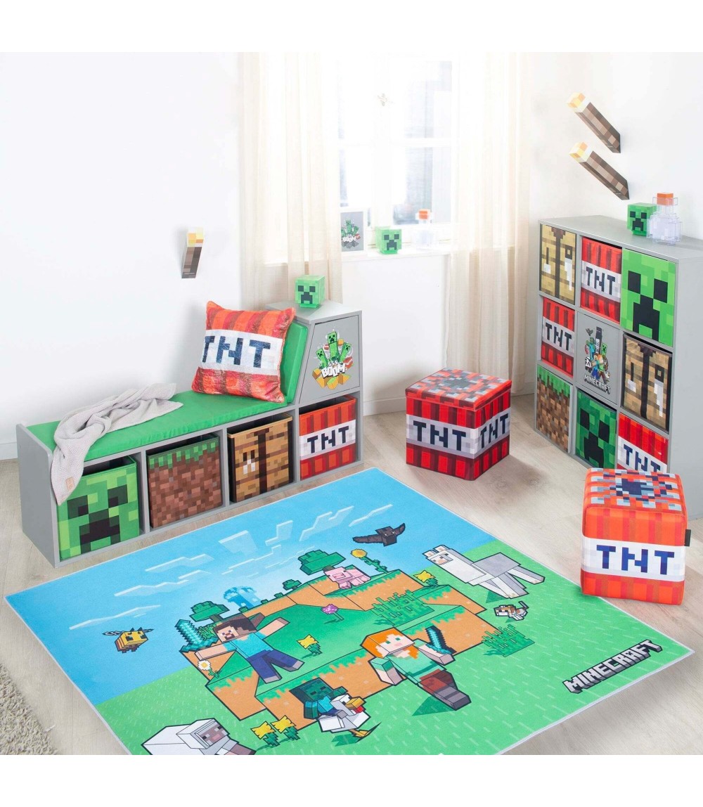 Regal mit 4 Fächern und 5 Türen, Push-Open MINECRAFT