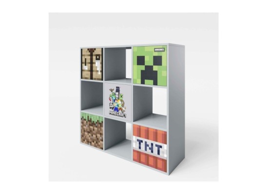 Regal mit 4 Fächern und 5 Türen, Push-Open MINECRAFT