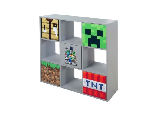 Regal mit 4 Fächern und 5 Türen, Push-Open MINECRAFT