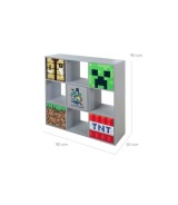 Regal mit 4 Fächern und 5 Türen, Push-Open MINECRAFT