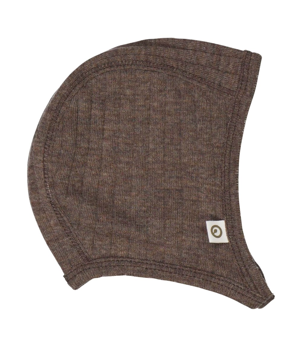 Woll-Erstlingsmütze Rippqualität Merinowolle