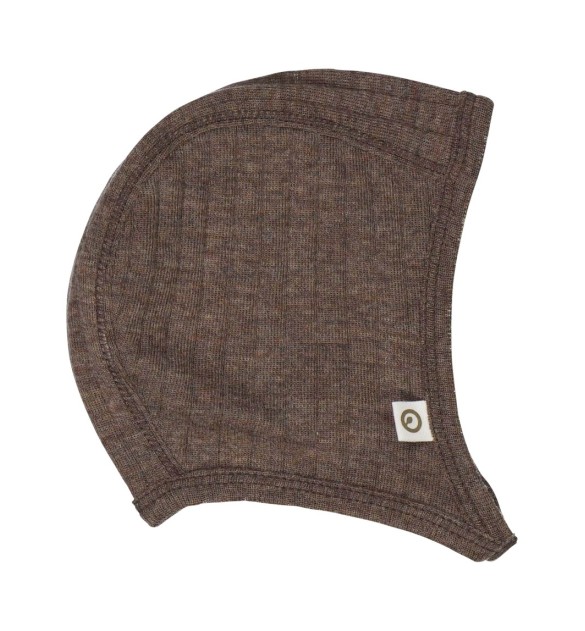Woll-Erstlingsmütze Rippqualität Merinowolle
