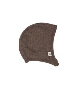 Woll-Erstlingsmütze Rippqualität Merinowolle