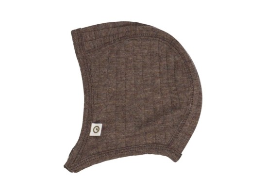Woll-Erstlingsmütze Rippqualität Merinowolle