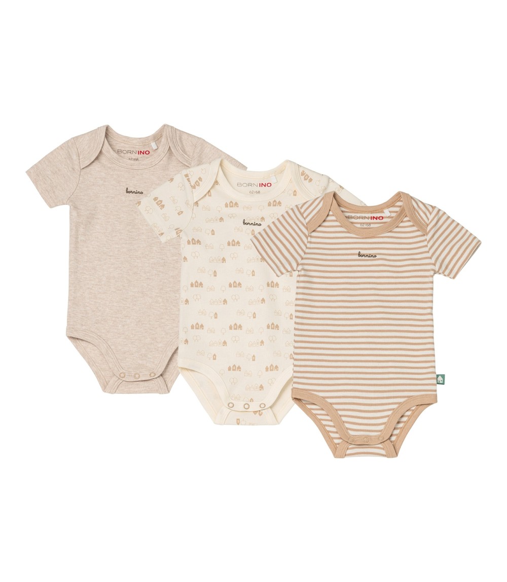 3er-Pack Bodys kurzarm Ringel Haus