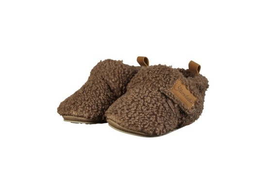 Krabbel-und Hausschuhe mit Klettverschluss Plüsch