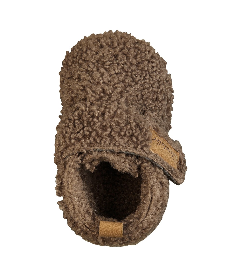 Krabbel-und Hausschuhe mit Klettverschluss Plüsch