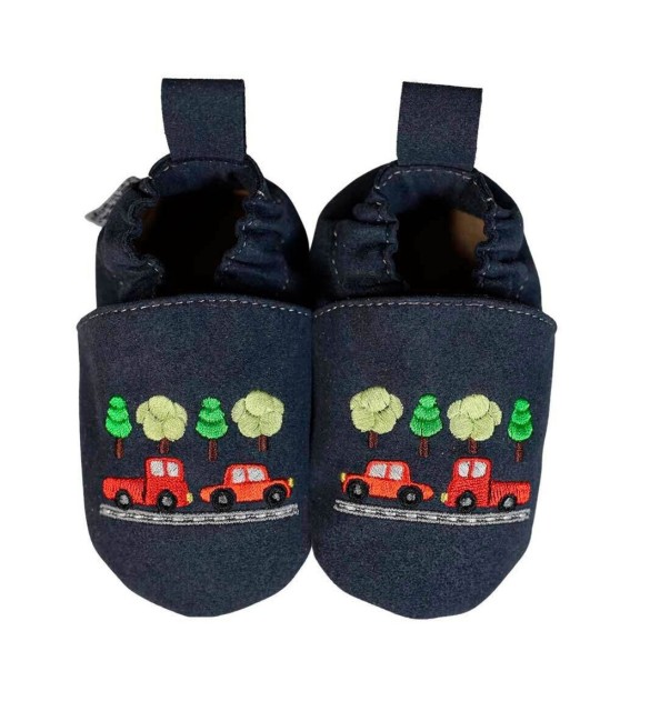 Kinderschuhe RecyStep Autos blau