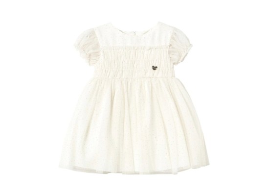 Tüllkleid kurzarm Glitzer