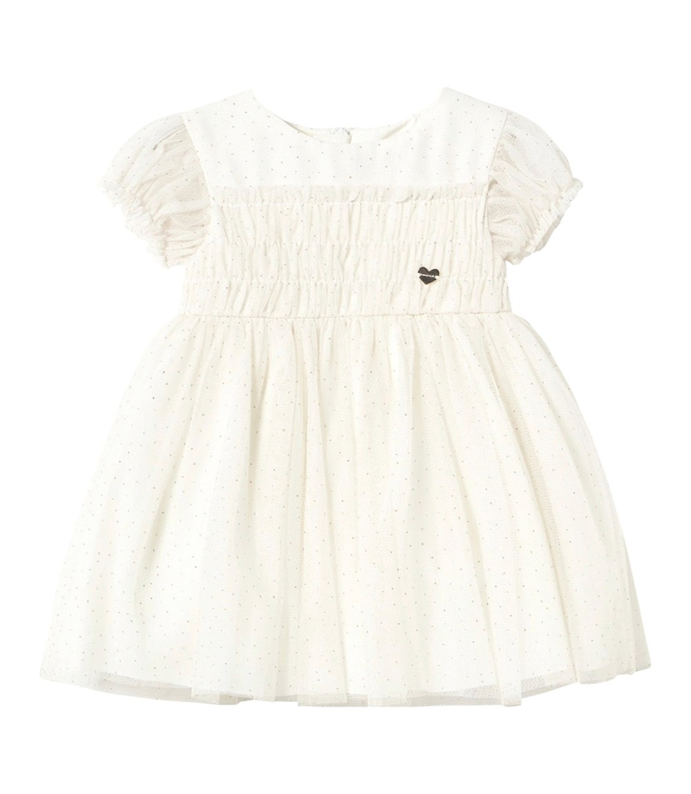 Tüllkleid kurzarm Glitzer