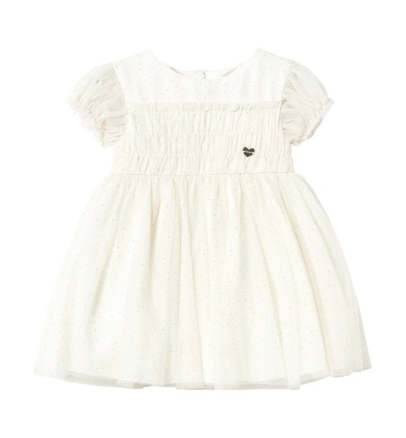 Tüllkleid kurzarm Glitzer