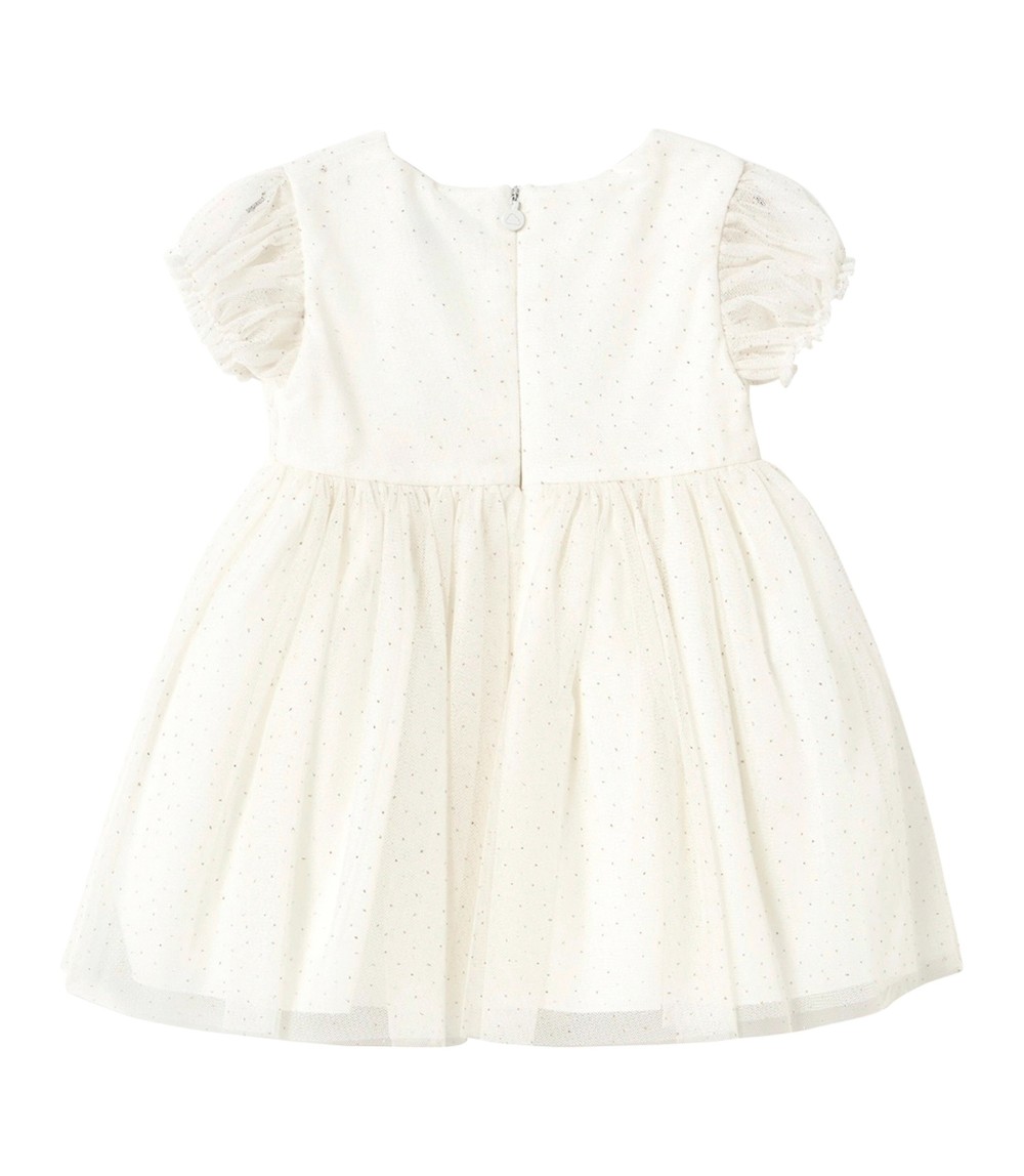 Tüllkleid kurzarm Glitzer