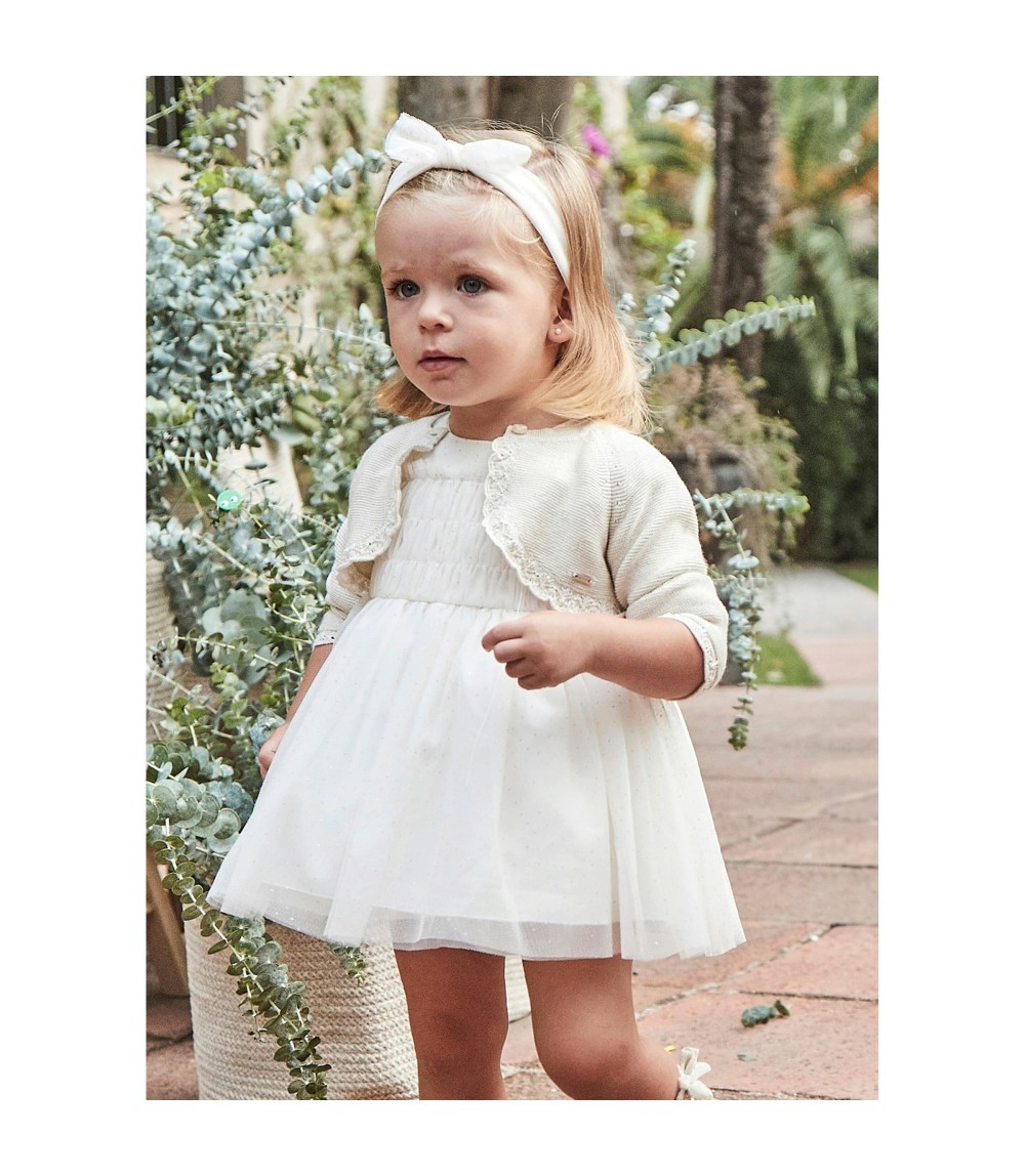 Tüllkleid kurzarm Glitzer