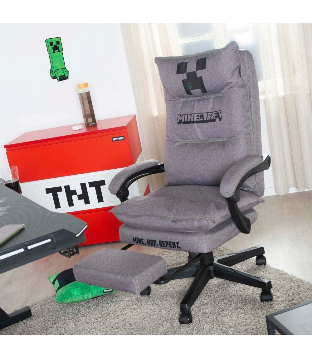 gepolsterter Gamingstuhl, stufenlos höhenverstellbar, Wippmechanik, Be